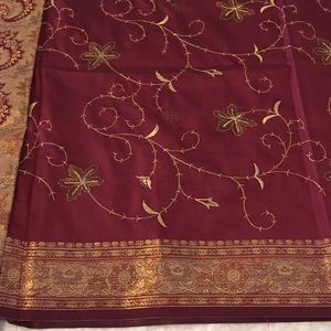 Amazing burgundy Indian sari brand new